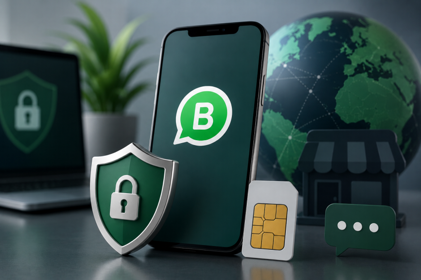 set up whatsapp business with a private business number