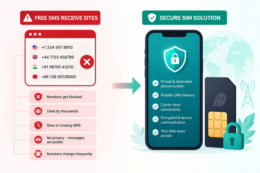 Most Free SMS Receive Sites Fail for secure OTP verification